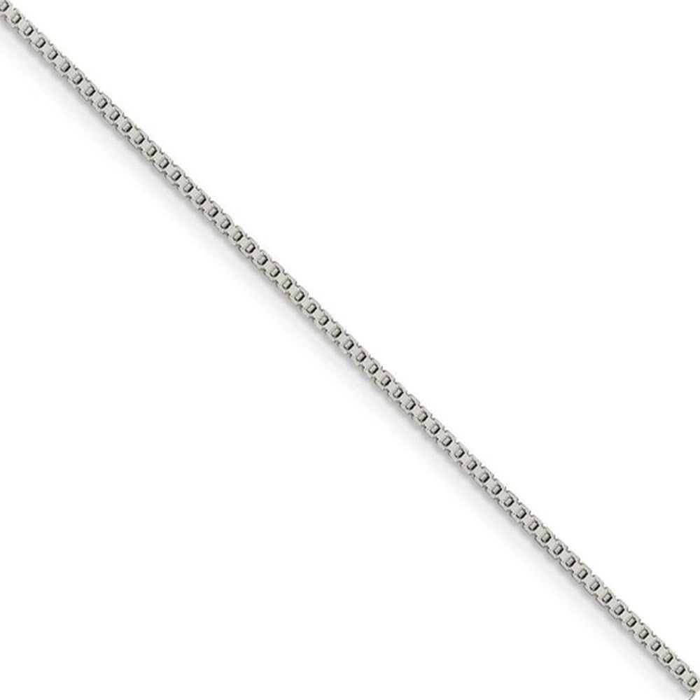 1.25mm Sterling Silver, Box Chain Necklace, 36 Inch